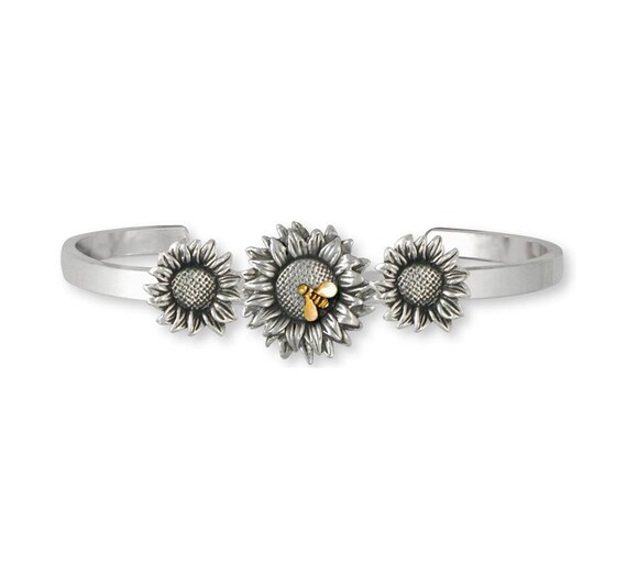 Silver on sale sunflower bracelet