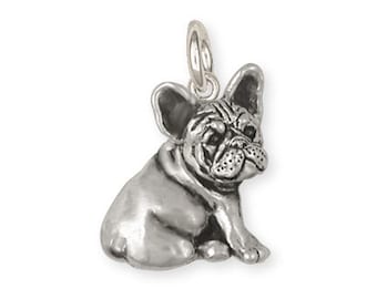 French Bulldog Jewelry Sterling Silver French Bulldog Frenchie Charm Jewelry  FR23-C