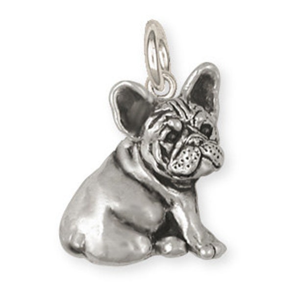 Français Bulldog Bijoux En Argent Sterling Français Bulldog Frenchie Charme Bijoux FR23-C