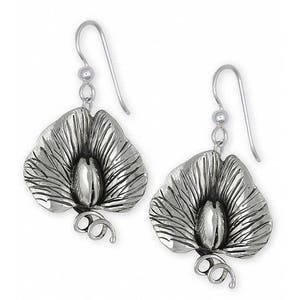 Sweet Pea Ohrringe Schmuck Sterling Silber Handgemachte Blumen Ohrringe SWP4-E