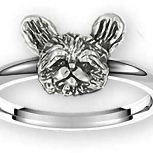 Lhasa Apso Jewelry Sterling Silver Handmade Lhasa Ring  LSZ33H-R