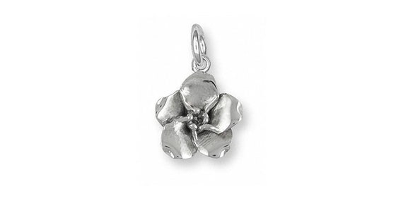 Forget Me Not Charm Jewelry Sterling Silver Handmade Flower Charm