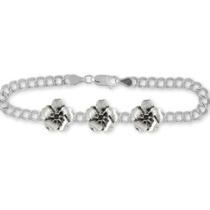 Forget Me Not Bracelet Jewelry Sterling Silver Handmade Flower Bracelet FMN3-BR