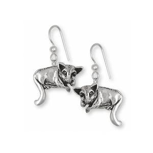 Sugar Glider Jewelry Sterling Silver Sugar Glider Earrings Handmade Sugar Glider Jewelry SG14-E