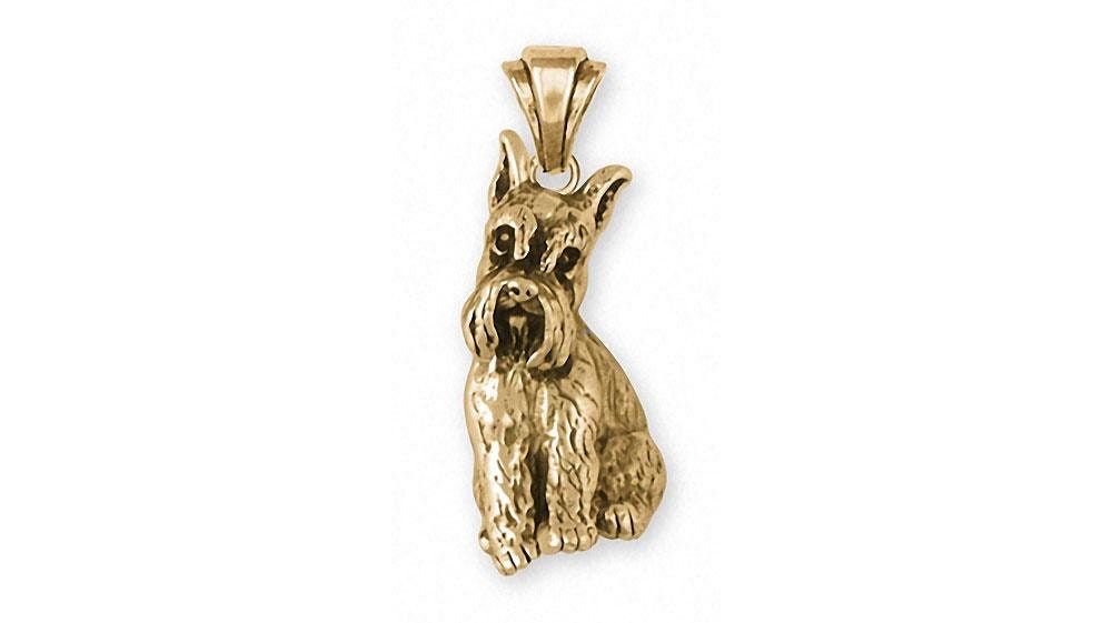 Schnauzer Jewelry Schnauzer Pendant Jewelry 14k Gold Handmade Schnauzer Pendant SN23-PG