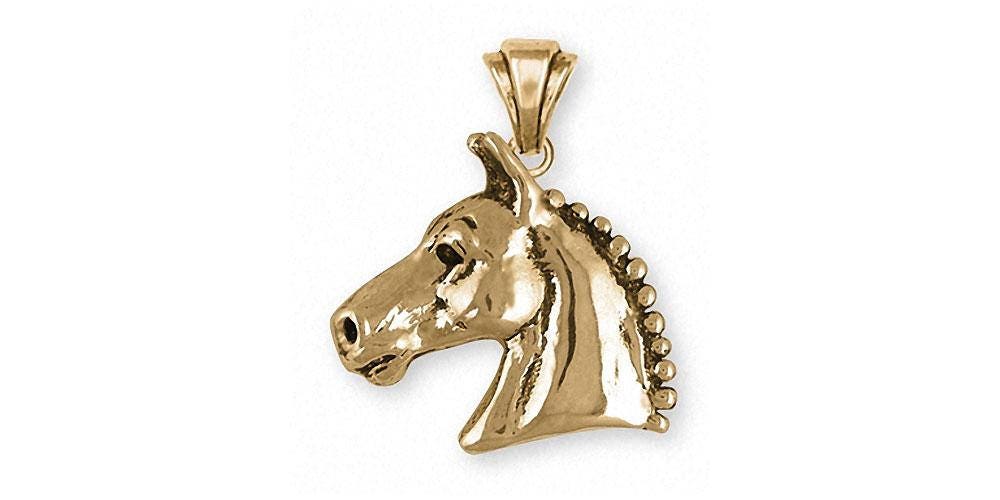 Horse Jewelry Horse Pendant Jewelry 14k Gold Handmade Horse Pendant HS6-PG
