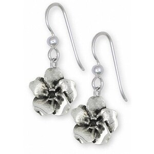 Forget Me Not Earrings Jewelry Sterling Silver Handmade Flower Earrings FMN3-FW