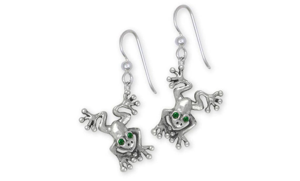 Frog Jewelry Frog Earrings Jewelry Sterling Silver Handmade Etsy
