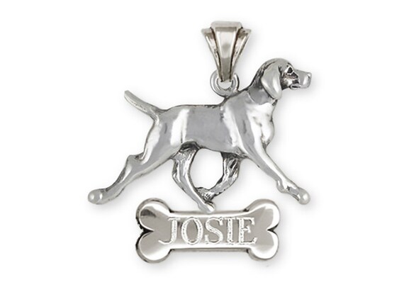 Vizsla Jewelry Solid Sterling Silver Personalized Vizsla Dog