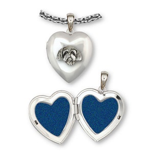 Lhasa Apso Jewelry Shih Tzu Jewelry Lhasa Apso Photo Locket Handmade Sterling Silver Dog Jewelry LSZ27H-T