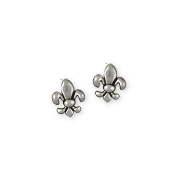 Fleur  De Lis Jewelry Fleur De Lis Earrings Jewelry Sterling Silver Handmade Flower Earrings FD18-E