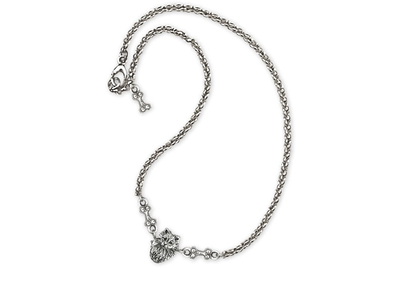 Keeshond Jewelry Sterling Silver Handmade Keeshond Ankle Bracelet KSH1H-A