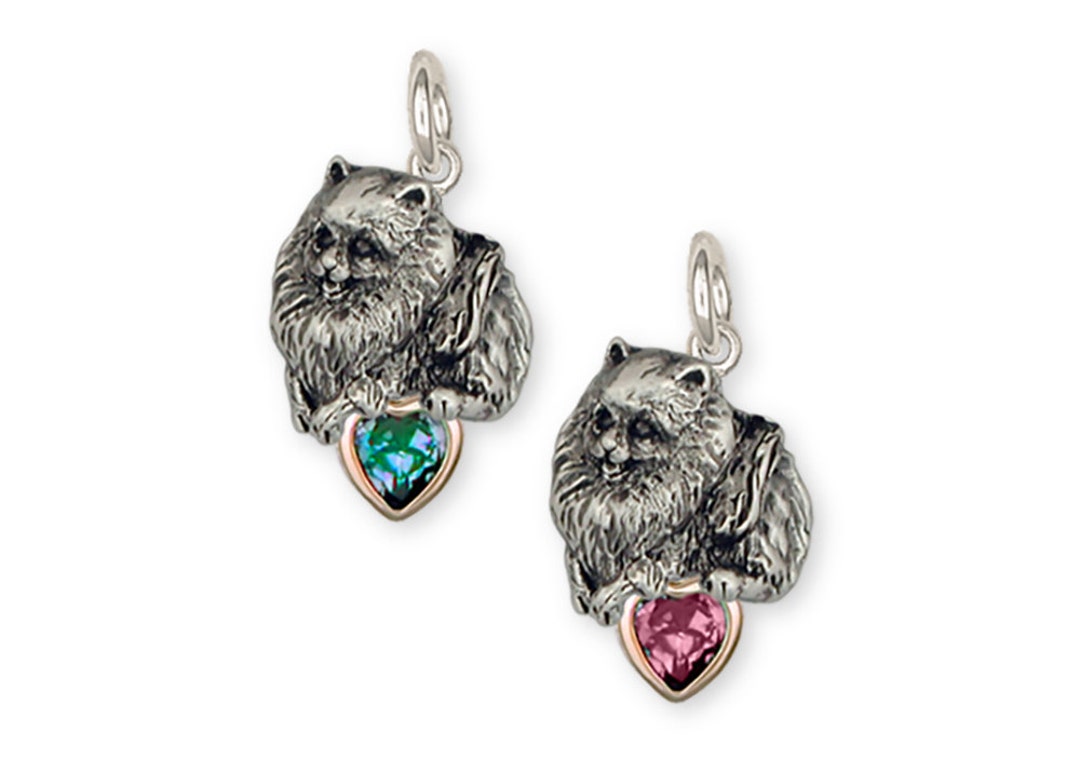 Tibetan Silver Dog Pomeranian Charm Pendant With 18" Necklace