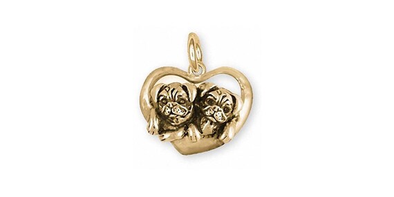 Pug Jewelry 14k Gold Handmade Dog Charm DBLP-PG