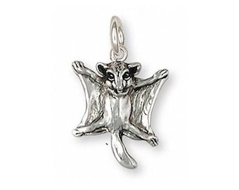 Sugar Glider Jewelry Sterling Silver Sugar Glider Charm Handmade Sugar Glider Jewelry SG5-C