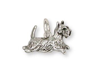 Collier Argent Avec Pendentif Chien Scottie Monopoly - Longueur 18", Argent 800, Neuf Avec étiquettes