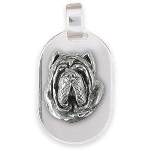 Neapolitan Mastiff Jewelry Sterling Silver Handmade Neapolitan Mastiff Pendant NP2H-DT