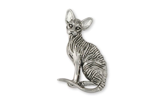 Sphynx Cat Jewelry Sphynx Cat Brooch Pin Jewelry Sterling Silver