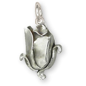 Tulip Jewelry Sterling Silver Handmade Tulip Charm  TUL1-C