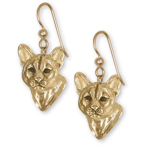 Cougar Jewelry 14k Gold Vermeil Handmade Mountain Lion Earrings COU3H-EVM