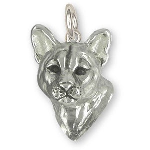 Cougar Charm Jewelry Sterling Silver Handmade Mountain Lion Charm COU3H-C