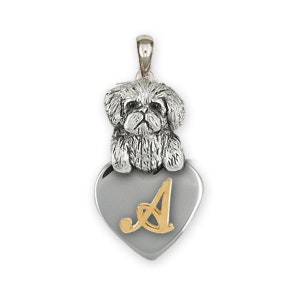 Maltese Jewelry Silver And 14k Gold Handmade Maltese Pendant  ML16-TIP