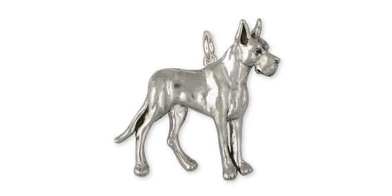 Great Dane Jewelry Great Dane Charm Jewelry Sterling Silver Handmade Dog Charm GD8 C