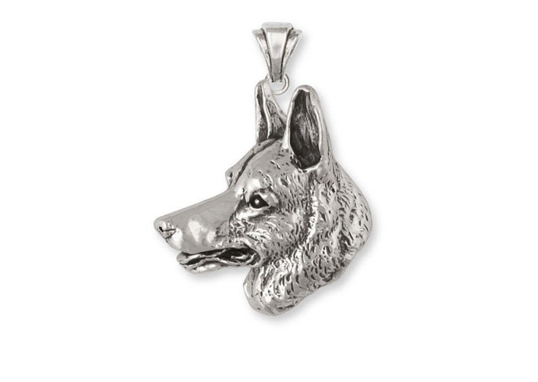 Home With German Shepherd Necklace Stainless Steel or 18k Gold Dog Tag 24