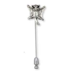 Sugar Glider Jewelry Sterling Silver Sugar Glider Brooch Pin Handmade Sugar Glider Jewelry SG5-STN