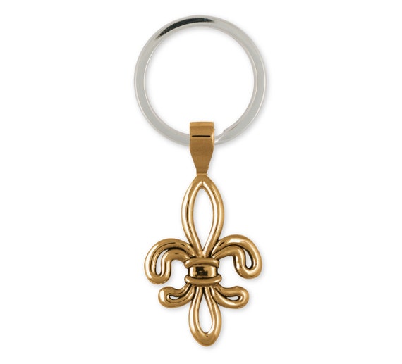 Fleur De Lis Jewelry Fleur De Lis Key Ring Jewelry Yellow Bronze