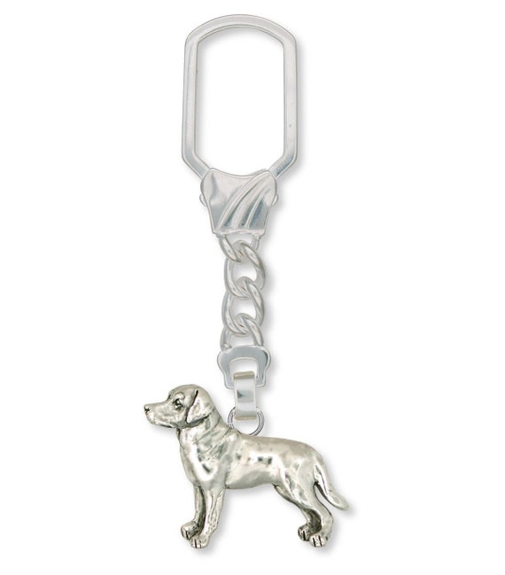 Labrador Retriever Key Ring Jewelry Sterling Silver Handmade Dog Key Ring LB6-KR