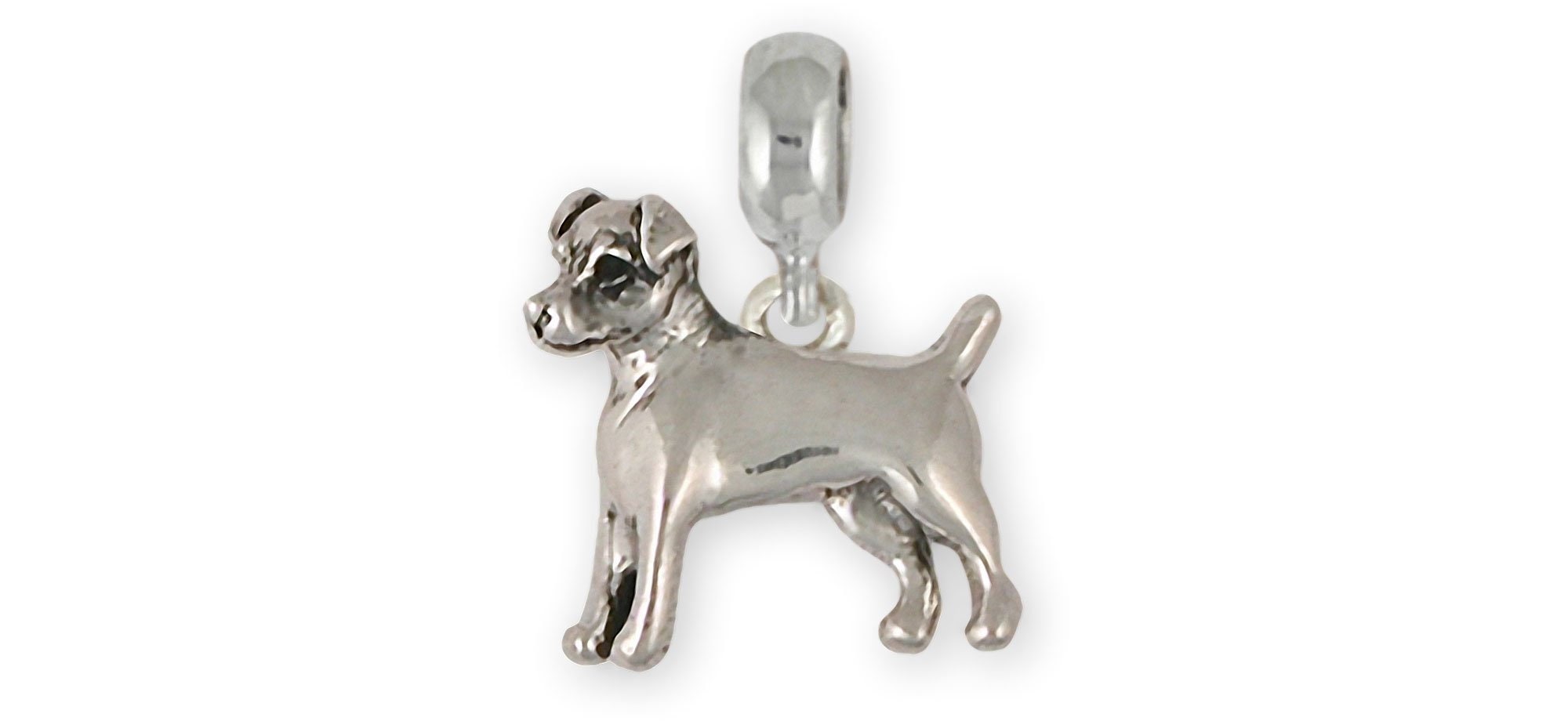Jack Russell Jewelry Sterling Silver Handmade Jack Russell Terrier Charm Slide This Charm Will Fit A Pandora Slide Bracelet J12 PNS