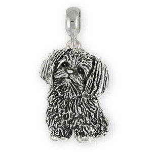 Morkie Jewelry Sterling Silver Handmade Morkie Charm Slide This Charm Will Fit A Pandora® Slide Bracelet Mok1-pns