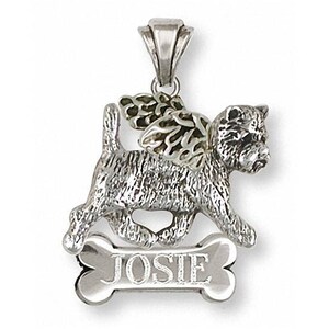 Cairn Terrier Jewelry Cairn Terrier Angel Pendant Jewelry Sterling Silver Handmade Dog Pendant CNWCN1-ANP