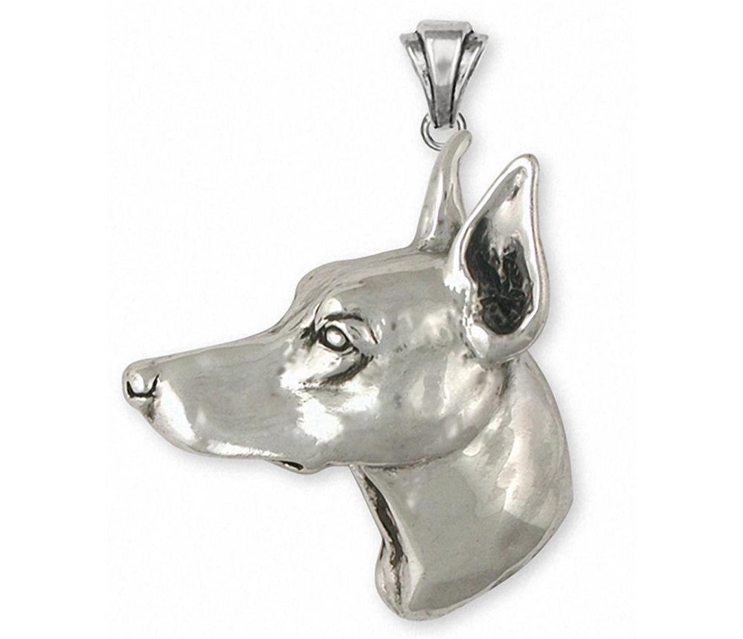 Doberman Pinscher Jewelry Sterling Silver Handmade Dog Pendant DB2-P - Etsy