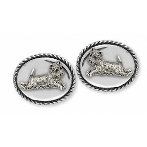 Westie Jewelry Westie Charm Westie Jewelry Westie Gemelos Joyería de plata de ley hecha a mano West Highland White Terrier Gemelos WT11-CL