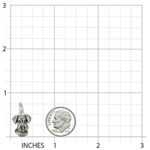 Schnauzer Charm Sterling Silver, Schnauzer Dog Bracelet Charm, Bearded Dog Jewelry, Schnauzer Mom Gift, Pet Memorial Keepsake SZ44H-C image 3