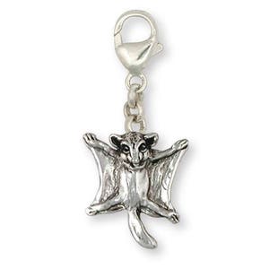 Sugar Glider Jewelry Sterling Silver Sugar Glider Zipper Pull Handmade Sugar Glider Jewelry SG5-ZP