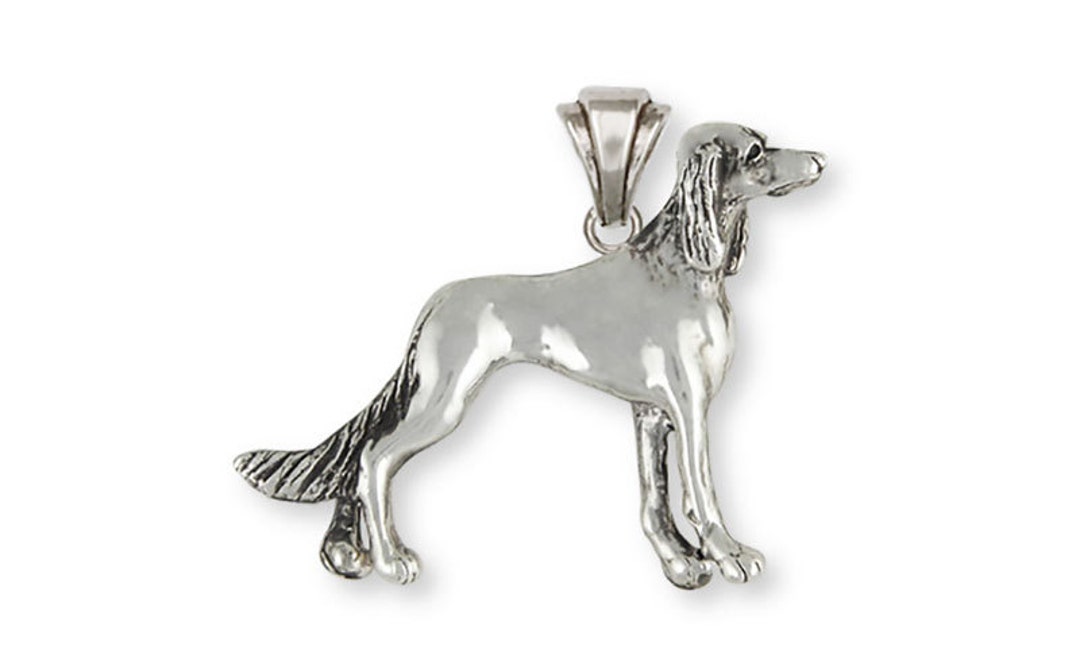 Grand Pendentif Chien Lévrier Saluki En Argent Sterling - Neuf Avec étiquettes - LW