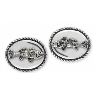 Redfish And Trout Cufflinks Jewelry Sterling Silver Handmade Fish Cufflinks RF1TU1-CL