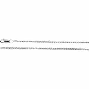 Sterling Silver Wheat Chain, 16 inches Long 1.8 mm  - CH971