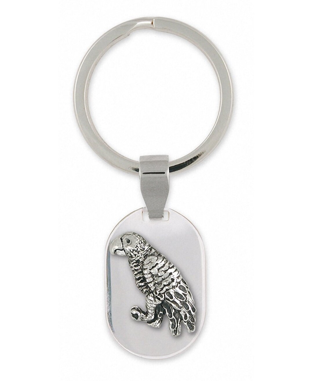African Grey Jewelry African Grey Key Ring Jewelry Sterling Silver ...