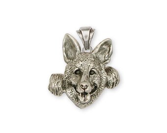German Shepherd Pendant Jewelry Sterling Silver Handmade Dog Pendant GS11-P