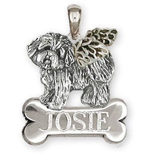Coton De Tulear Angel Jewelry Sterling Silver Handmade Coton De Tulear Pendant  CDT1-ANP