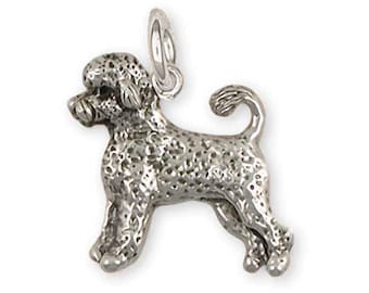 Portuguese Water Dog Jewelry Sterling Silver Handmade Portuguese Water Dog Charm  PWD3-C