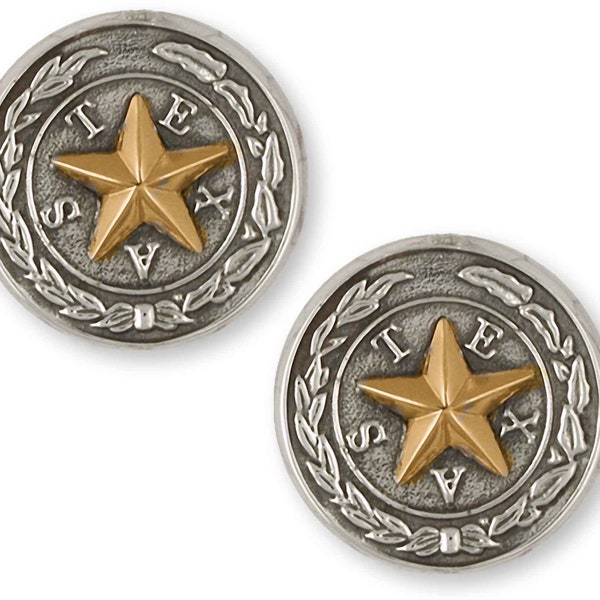 Texas Seal Jewelry Sterling Silver Handmade Texas Seal Cufflinks  TX21-CL