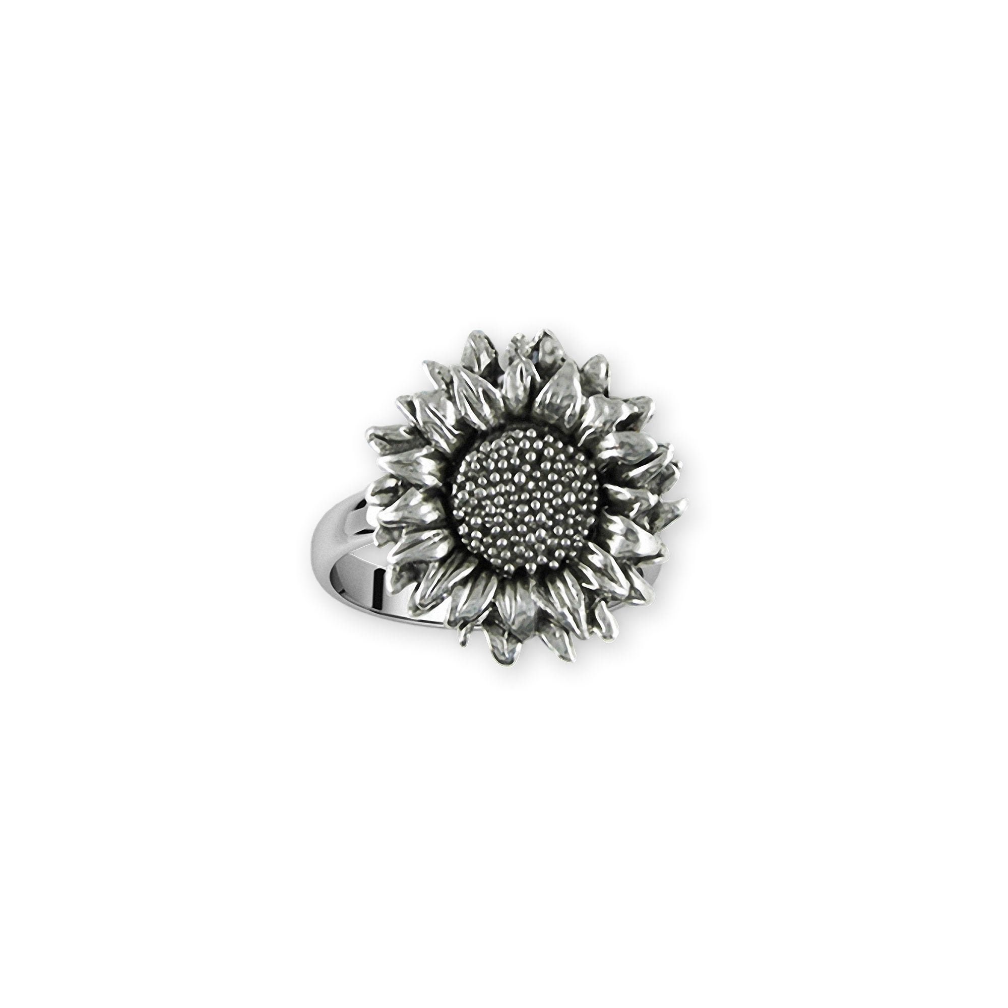 Sunflower Jewelry Sterling Silver Handmade Sunflower Ring SFTX3-R - Etsy