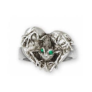 Frog Jewelry Frog Ring Jewelry Sterling Silver Handmade Frog Ring FG23-XDCHR