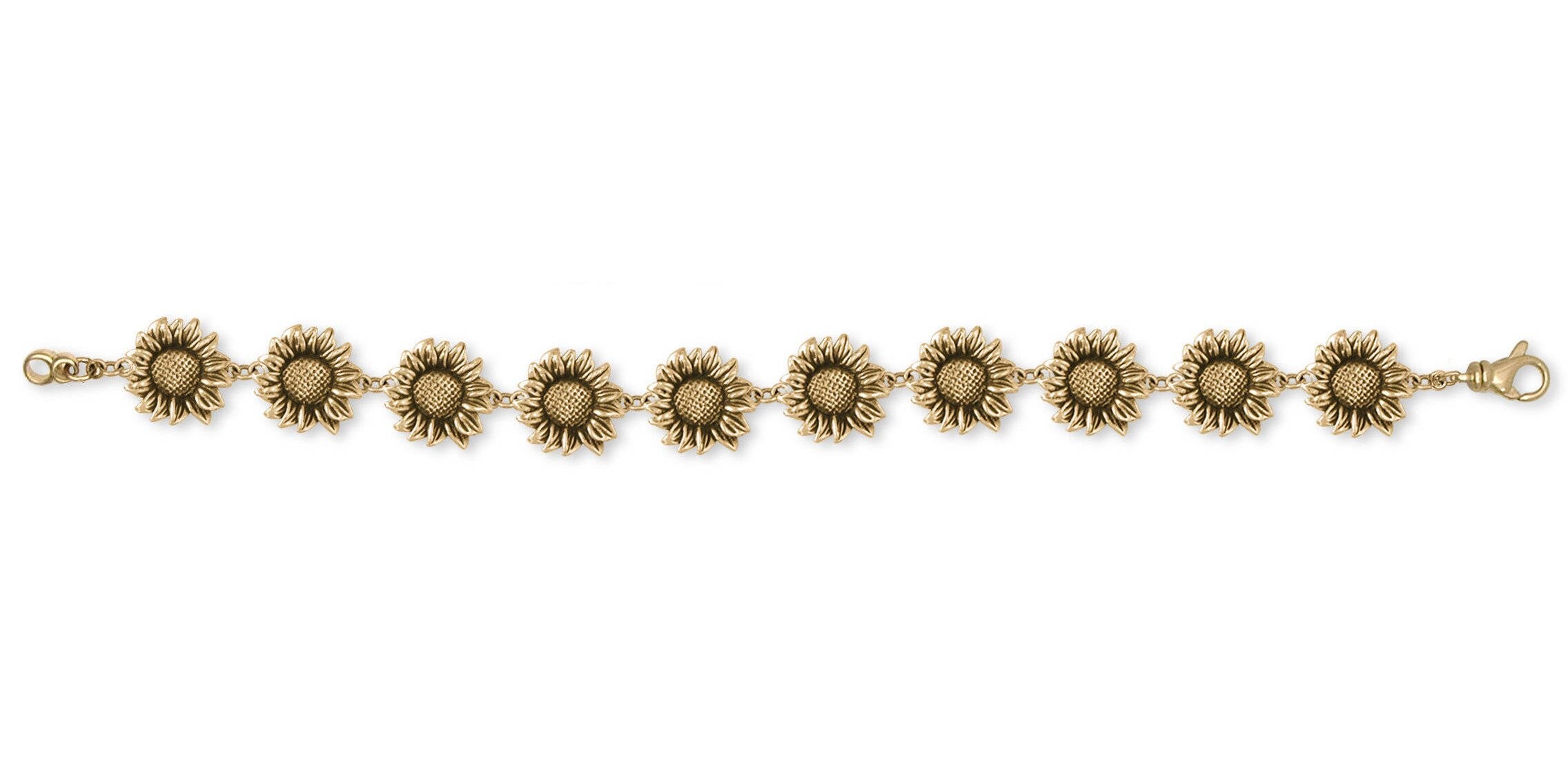 Sunflower Jewelry Sunflower Bracelet Jewelry 14k Gold Handmade Etsy