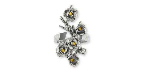 Magnolia Jewelry Magnolia Ring Jewelry Sterling Silver Handmade Flower Ring  MGS2-SR